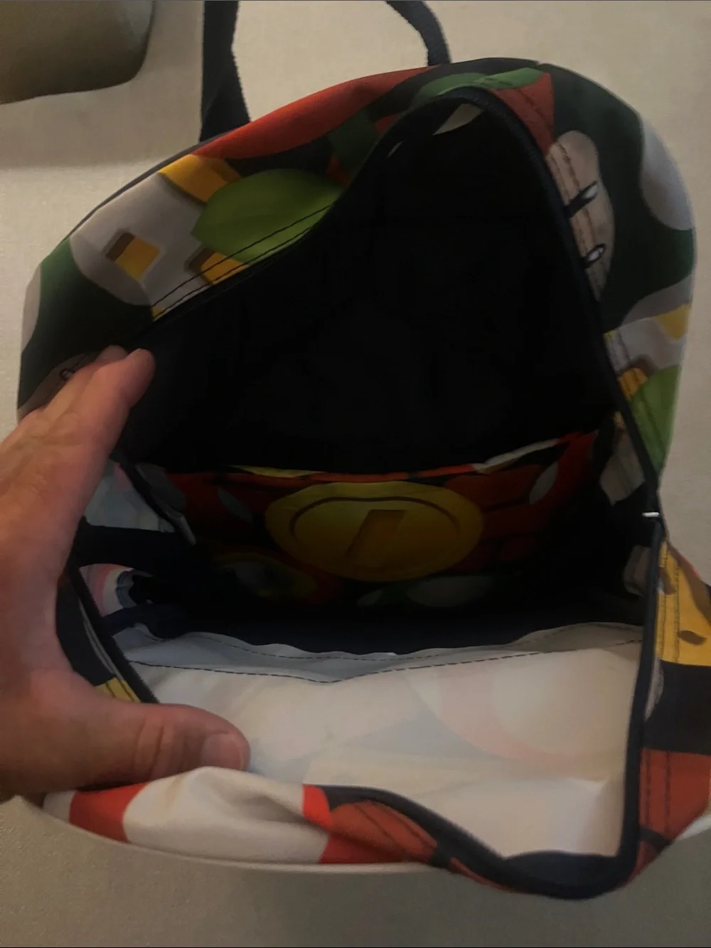 Nintendo Super Mario Red Yellow Kids Backpack with Character Face